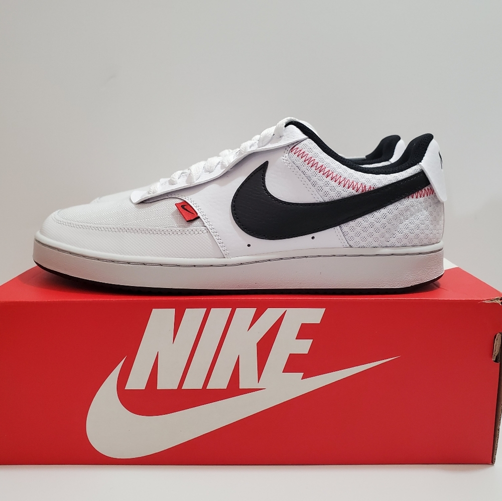 Nike Court Vision Lo Prem White Black Men's Shoes